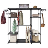 Clothing & Wardrobe Storage: Sorti Freestanding Portable Closet Metal Wardrobe Garment Rack Hanger