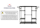 Clothing & Wardrobe Storage: Sorti Freestanding Portable Closet Metal Wardrobe Garment Rack Hanger