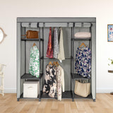 Clothing & Wardrobe Storage: Sorti Freestanding Portable Closet Metal Wardrobe Garment Rack Hanger