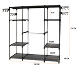 Clothing & Wardrobe Storage: Sorti Freestanding Portable Closet Metal Wardrobe Garment Rack Hanger