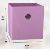 Storage Boxes: SORTI 27x28x27 CM Light Pink 8-Pack Foldable Storage Cubes - Fabric Bookcase Organizers for Toys and More