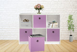 Storage Boxes: SORTI 27x28x27 CM Light Pink 8-Pack Foldable Storage Cubes - Fabric Bookcase Organizers for Toys and More