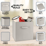 Storage Boxes: SORTI 27x28x27 CM Red 8-Pack Foldable Storage Cubes - Fabric Bookcase Organizers for Toys and More