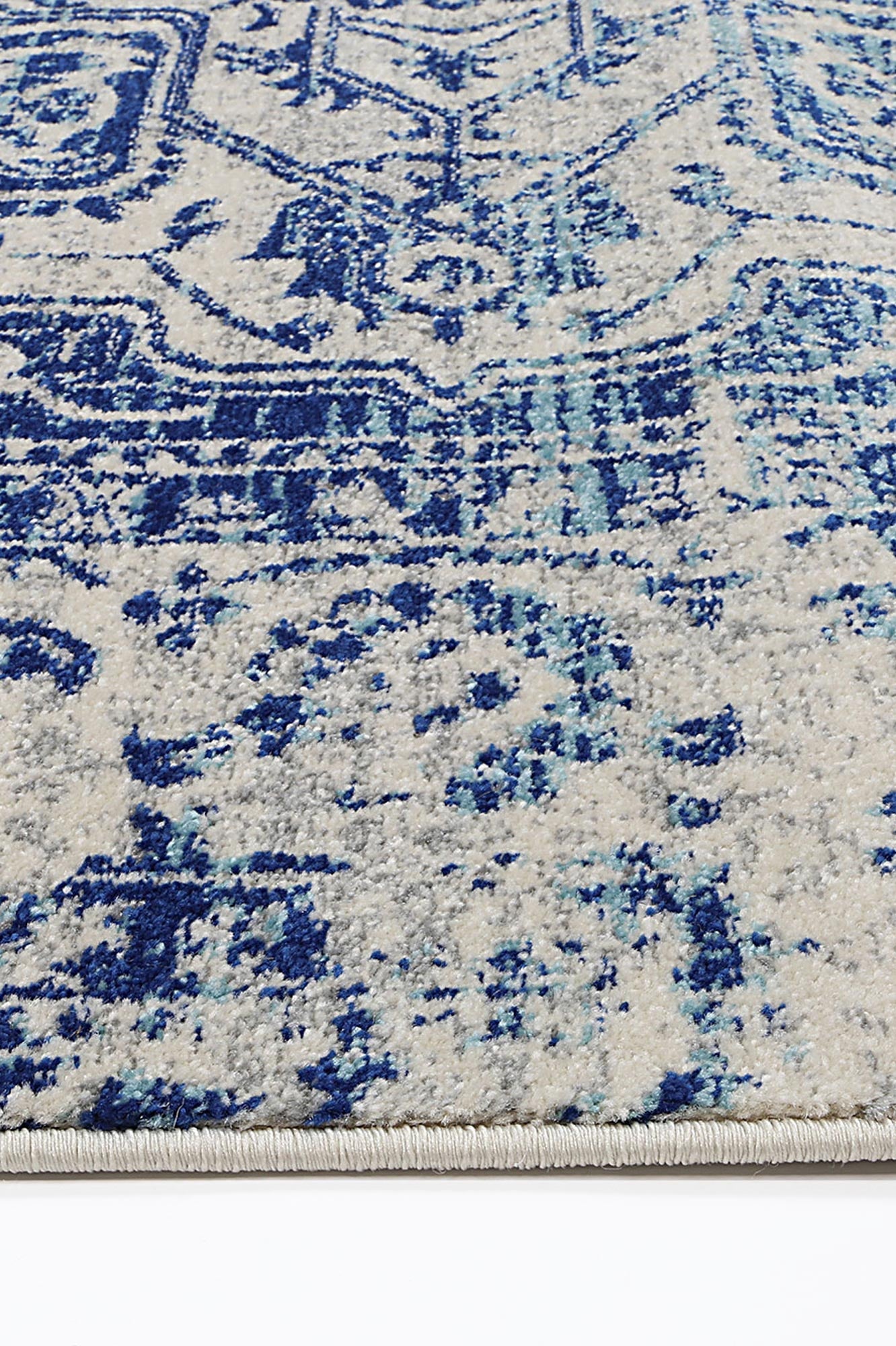 Floor Rugs: delicate-audrey-ivory-navy-rug 160x230
