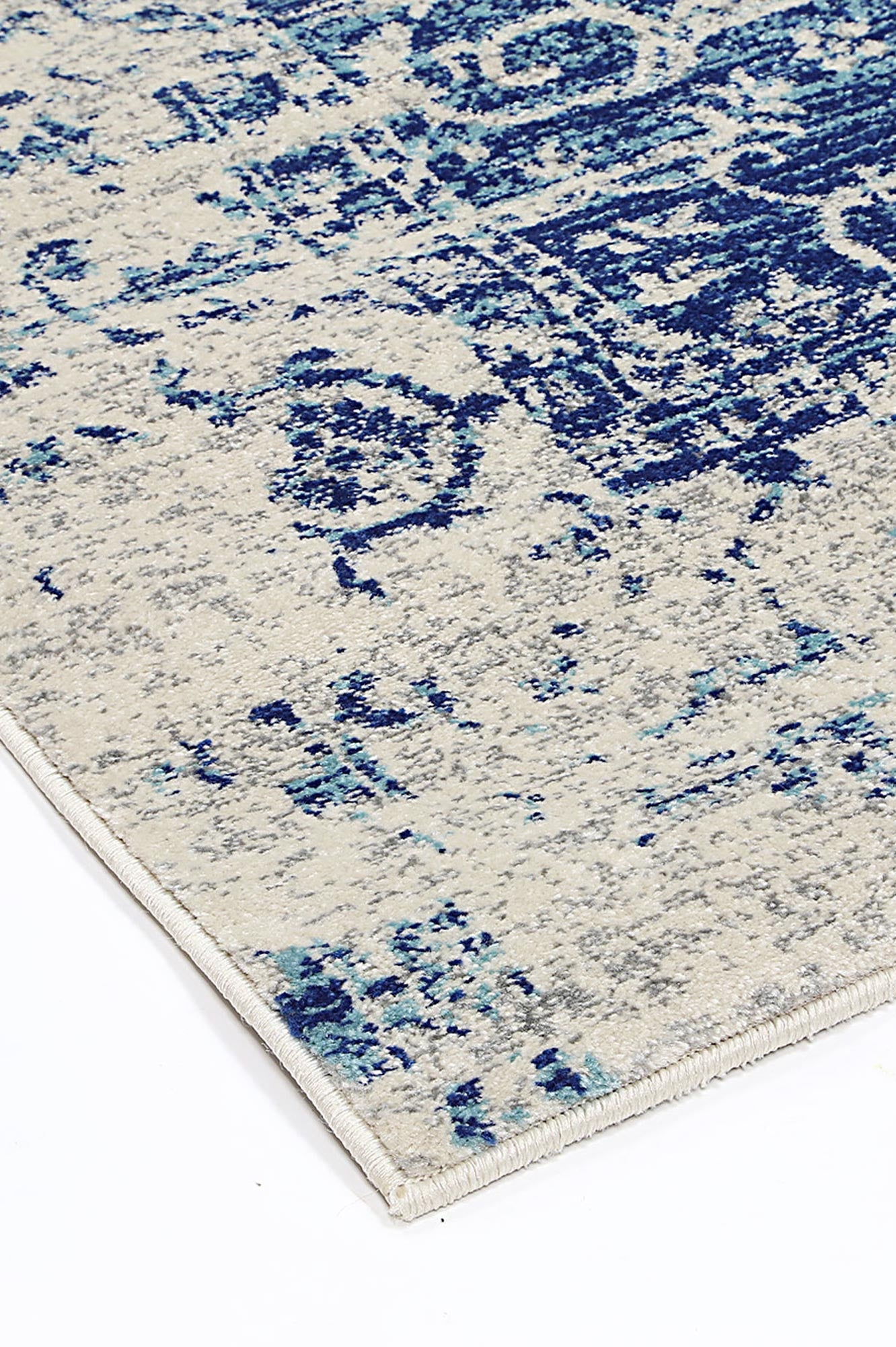 Floor Rugs: delicate-audrey-ivory-navy-rug 160x230