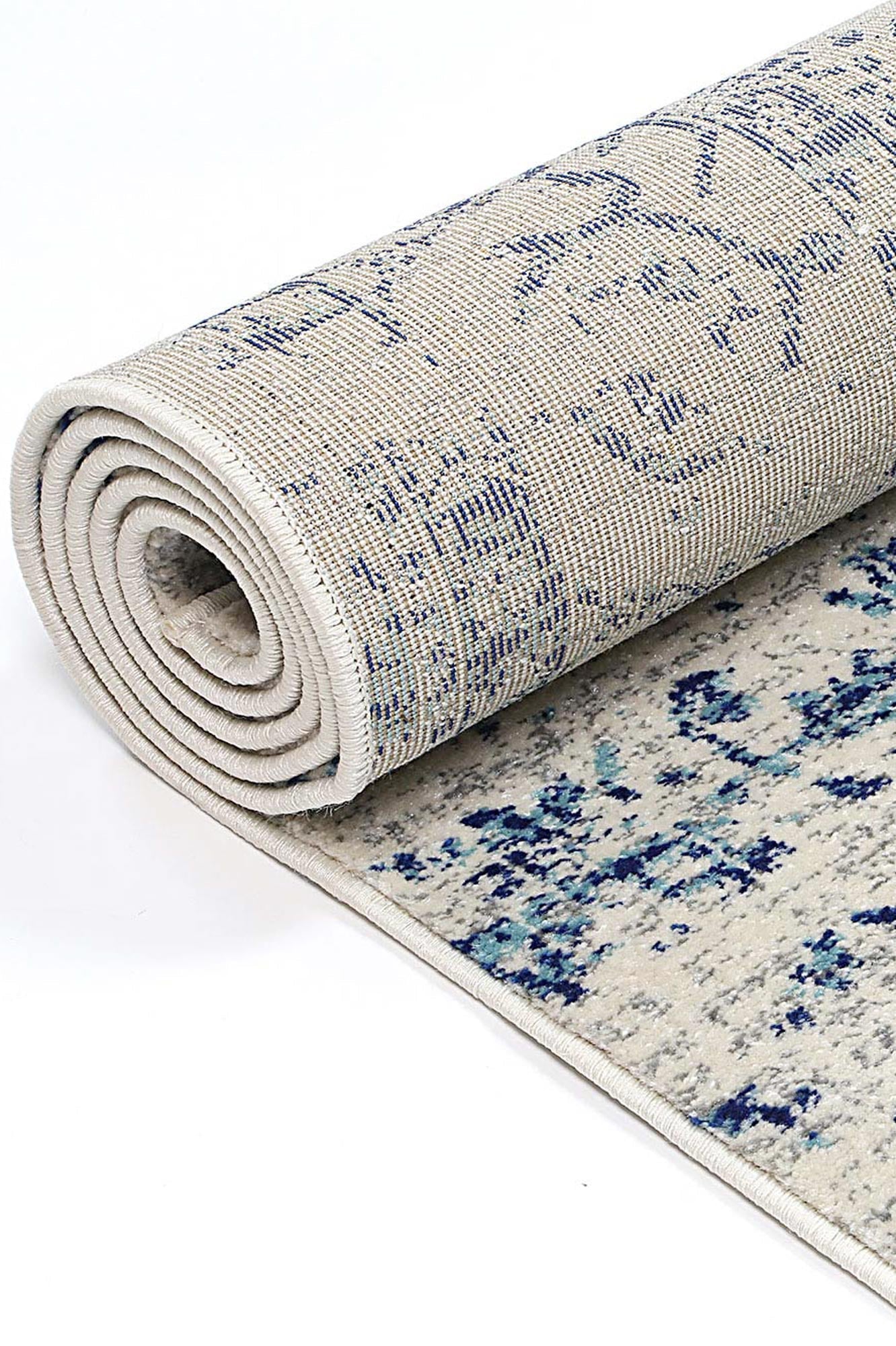 Floor Rugs: delicate-audrey-ivory-navy-rug 160x230