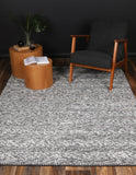 Harlow Ringlets Charcoal Wool Blend Rug 240x330