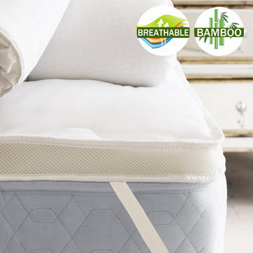Mattress Toppers: airmax bamboo mattress topper 1000gsm double