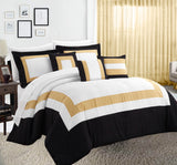 Quilts & Duvets: 10 piece comforter and sheets set queen gold