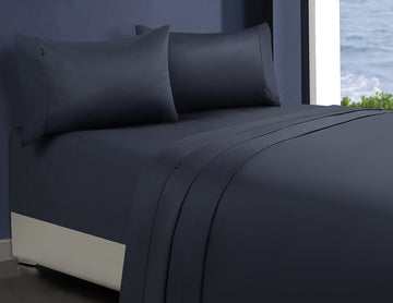 Bed Sheets: 1000tc egyptian cotton 1 fitted sheet and 2 pillowcases single charcoal