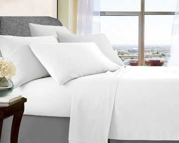 Bed Sheets: ultra soft microfibre sheet set double white