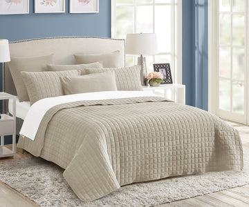 Duvet Covers: 7 piece vintage stone wash comforter set king natural