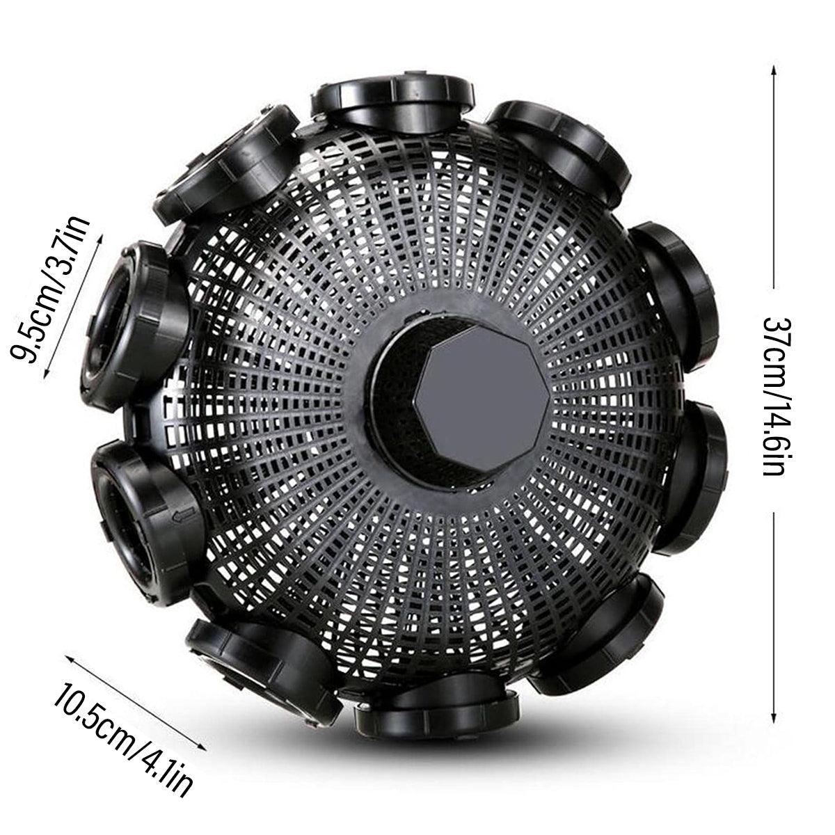 Fishing Tackle: 10Hole Eel Fishing Trap Cage Loach Fish Shrimp Net Folding Portable Catch Basket