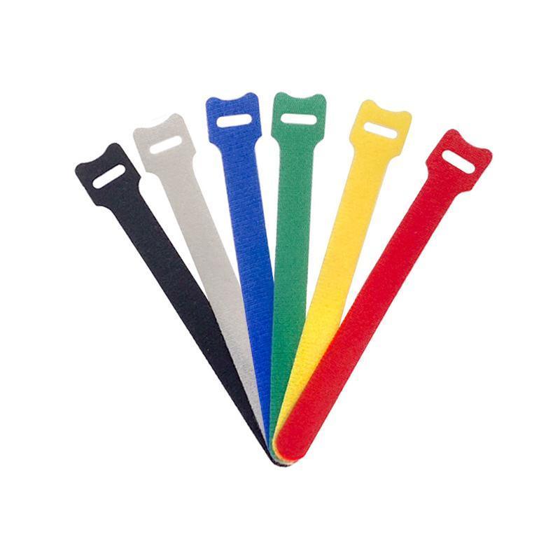 Cable Management: 100PCS Reusable Cable Tie Nylon Hook Loop Strap Cord Ties PC TV Organiser - Colourful-100PCS