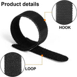 100PCS Reusable Cable Tie Nylon Hook Loop Strap Cord Ties PC TV Organiser - Colourful-100PCS