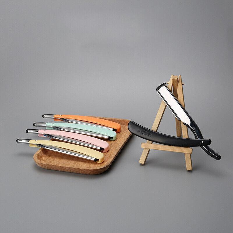 Makeup Brushes: Old Shaver Razor Eyebrow Knife Folding Manual Shaver Holder Home Salon Tool Au - 10PCS Blades