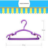 10pcs Small Plastic Clothes Hangers Mini Coat Hanger Set for Wardrobe Storage - Blue