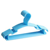 10pcs Small Plastic Clothes Hangers Mini Coat Hanger Set for Wardrobe Storage - Blue
