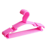 10pcs Small Plastic Clothes Hangers Mini Coat Hanger Set for Wardrobe Storage - White