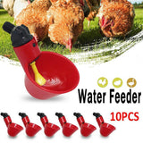 10 Pcs Automatic Poultry Waterer Cups for Chickens & Birds