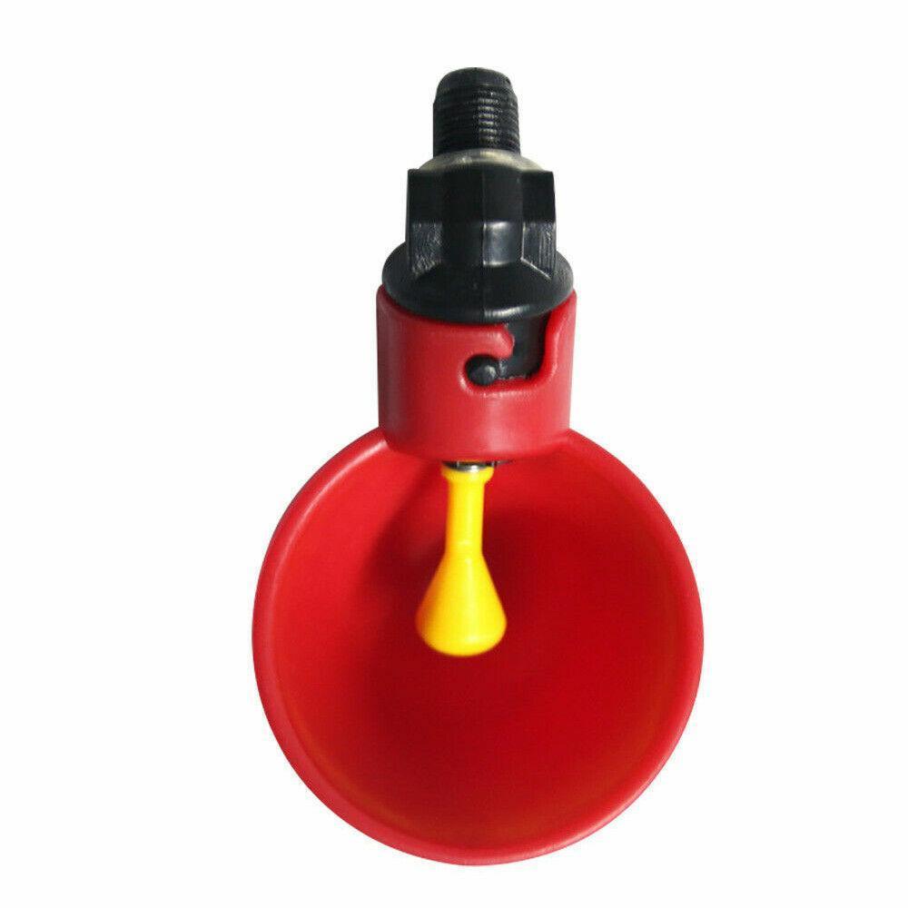 Cat Bowls, Feeders & Waterers: 10 Pcs Automatic Poultry Waterer Cups for Chickens & Birds
