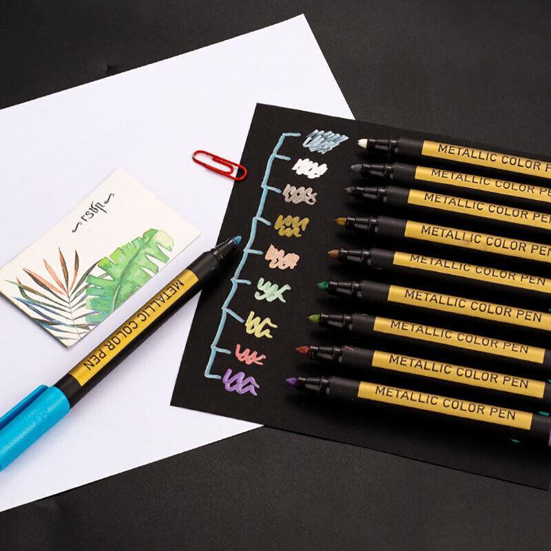 Pens & Pencils: 10Pcs/Set Waterproof  Paint Pens for Art on Metal Glass & Rock