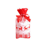 10pcs Christmas Candy Bags Gift Treat Drawstring Pouches Biscuit Cookie Packaging - 10Pcs Bag-Red Tree