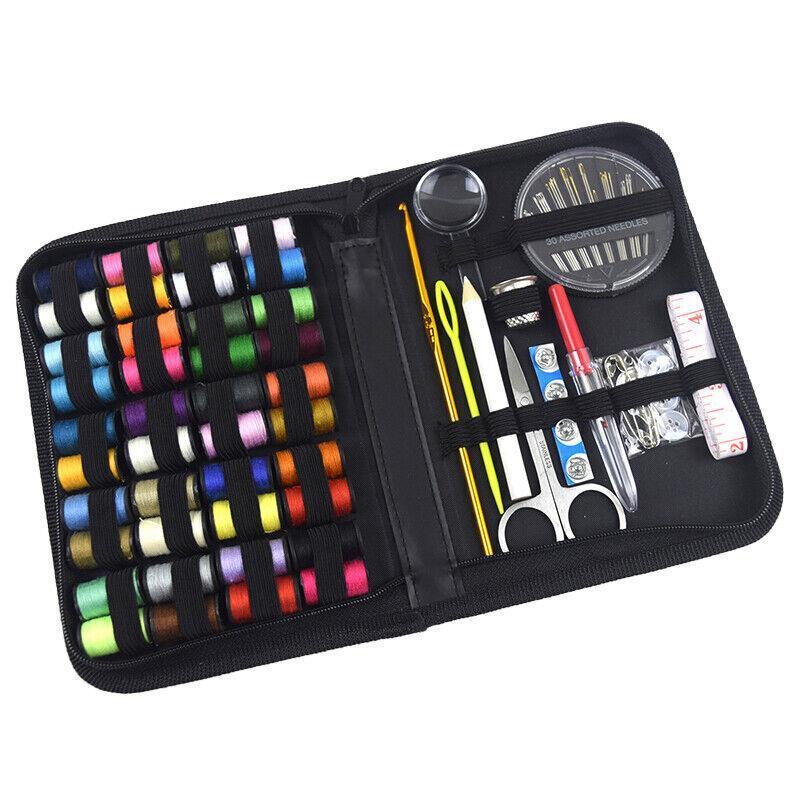 Clothing & Wardrobe Storage: 128Pcs Portable Sewing Kit Home Travel Emergency Professional Sewing Set