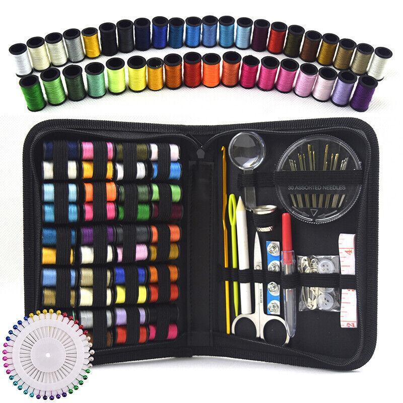 Clothing & Wardrobe Storage: 128Pcs Portable Sewing Kit Home Travel Emergency Professional Sewing Set