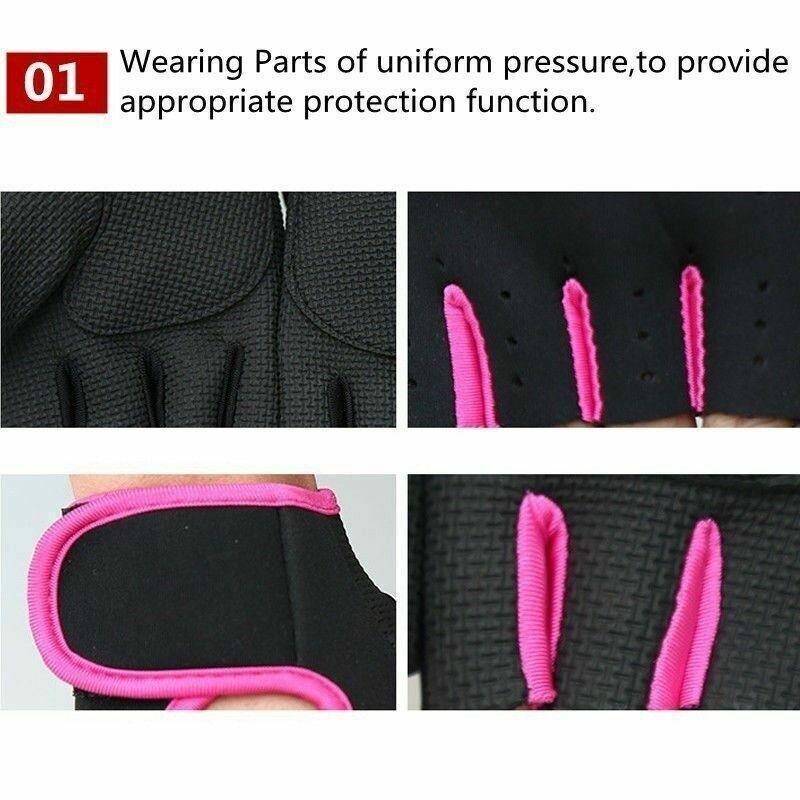 Weightlifting Gloves & Hand Supports: M Size Sports Gloves Weight Lifting Exercise Training Workout Bike Riding Men Women - Black+Purple