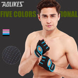 Weightlifting Gloves & Hand Supports: M Size Sports Gloves Weight Lifting Exercise Training Workout Bike Riding Men Women - Black+Pink