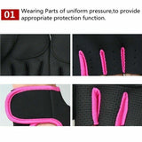 Weightlifting Gloves & Hand Supports: L Size Aolikes Sports Gloves Weight Lifting Exercise Training Workout Bike Riding - Black+Pink