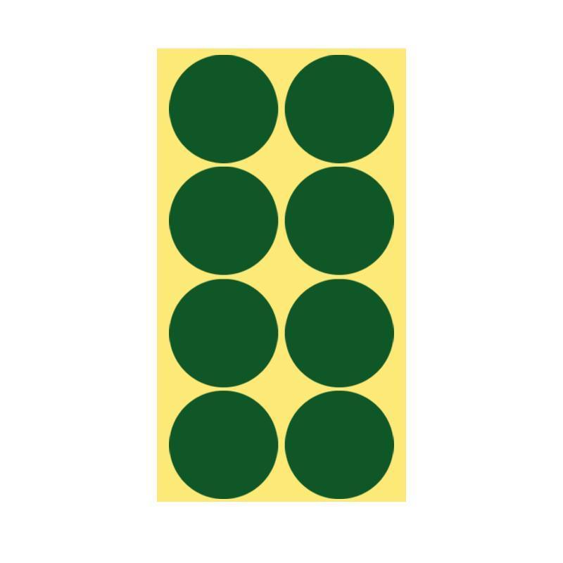 Labels: 8/13/25/50mm Colour Sticker Dots Adhesive Round Labels Circular Scrapbooking Green - 13mm 132 Dots - 1 Sheet