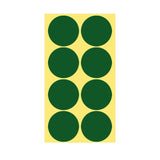 8/13/25/50mm Colour Sticker Dots Adhesive Round Labels Circular Scrapbooking Green - 13mm 132 Dots - 1 Sheet
