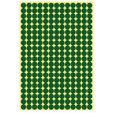 8/13/25/50mm Colour Sticker Dots Adhesive Round Labels Circular Scrapbooking Green - 13mm 132 Dots - 1 Sheet