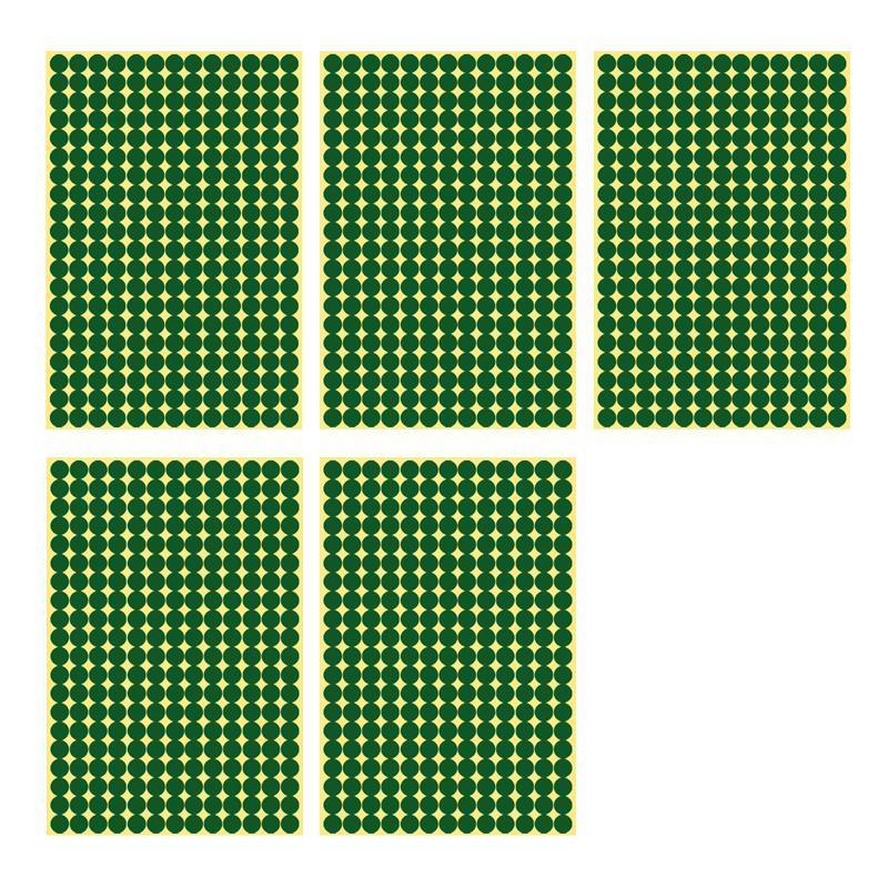 Labels: 8/13/25/50mm Colour Sticker Dots Adhesive Round Labels Circular Scrapbooking Green - 13mm 132 Dots - 1 Sheet