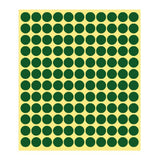 8/13/25/50mm Colour Sticker Dots Adhesive Round Labels Circular Scrapbooking Green - 13mm 132 Dots - 1 Sheet