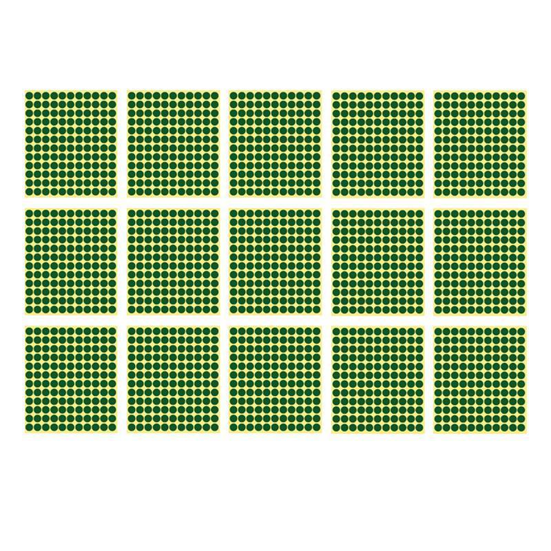 Labels: 8/13/25/50mm Colour Sticker Dots Adhesive Round Labels Circular Scrapbooking Green - 13mm 132 Dots - 1 Sheet