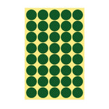8/13/25/50mm Colour Sticker Dots Adhesive Round Labels Circular Scrapbooking Green - 13mm 132 Dots - 1 Sheet