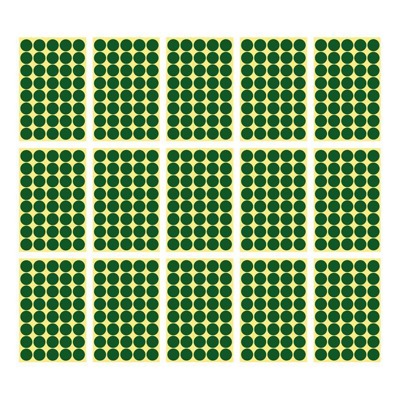 Labels: 8/13/25/50mm Colour Sticker Dots Adhesive Round Labels Circular Scrapbooking Green - 13mm 132 Dots - 1 Sheet