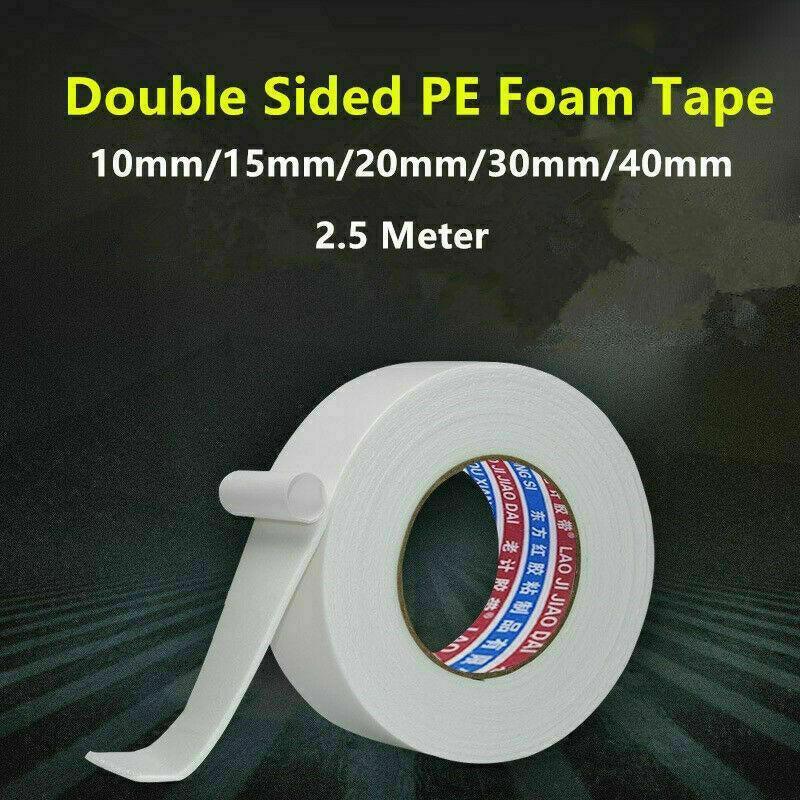 Tape: Double Sided White Pe Foam Sticky Tape Mounting Diy Craft Strong Adhesive 2.5M - 15mm*2.5m