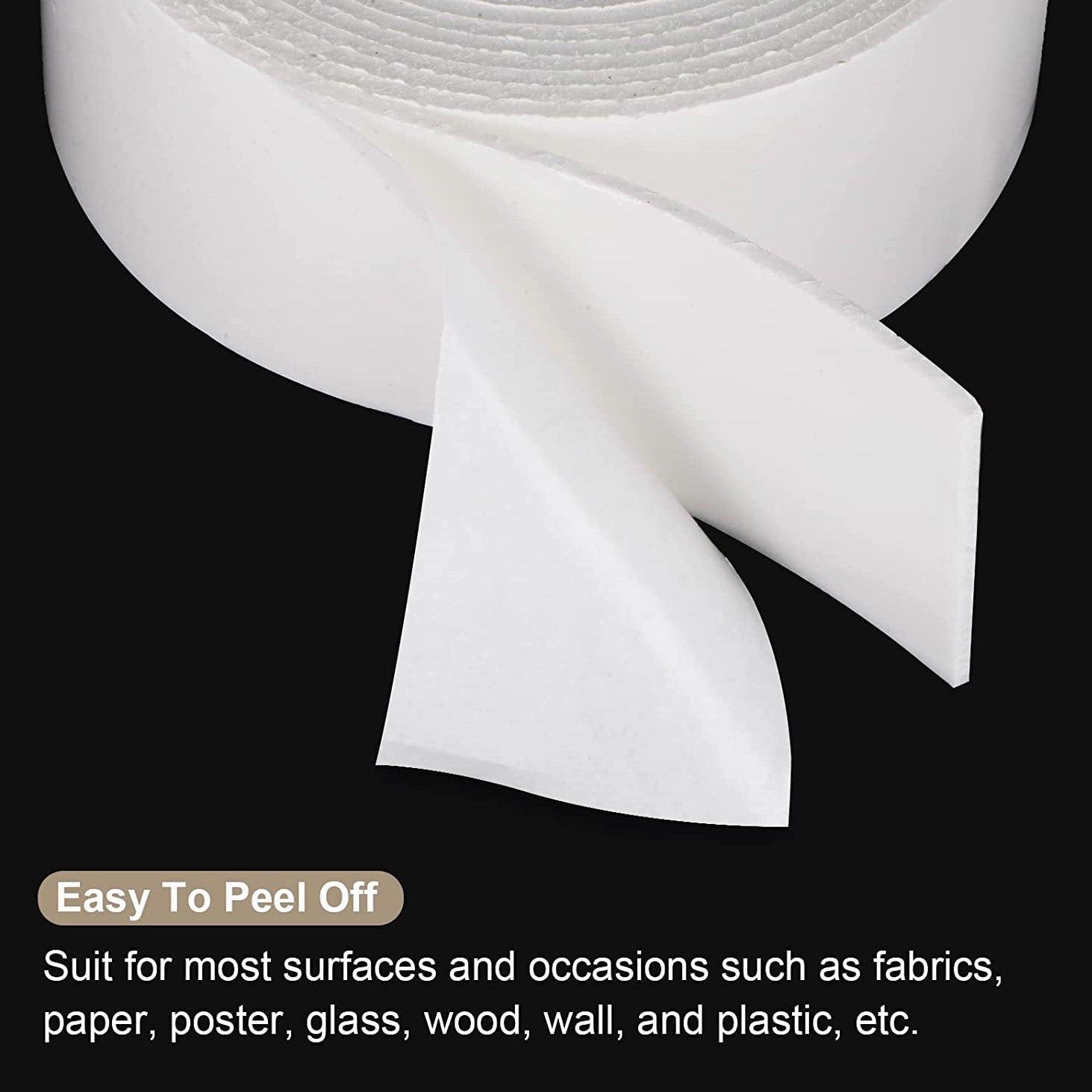 Tape: Double Sided White Pe Foam Sticky Tape Mounting Diy Craft Strong Adhesive 2.5M - 30mm*2.5m