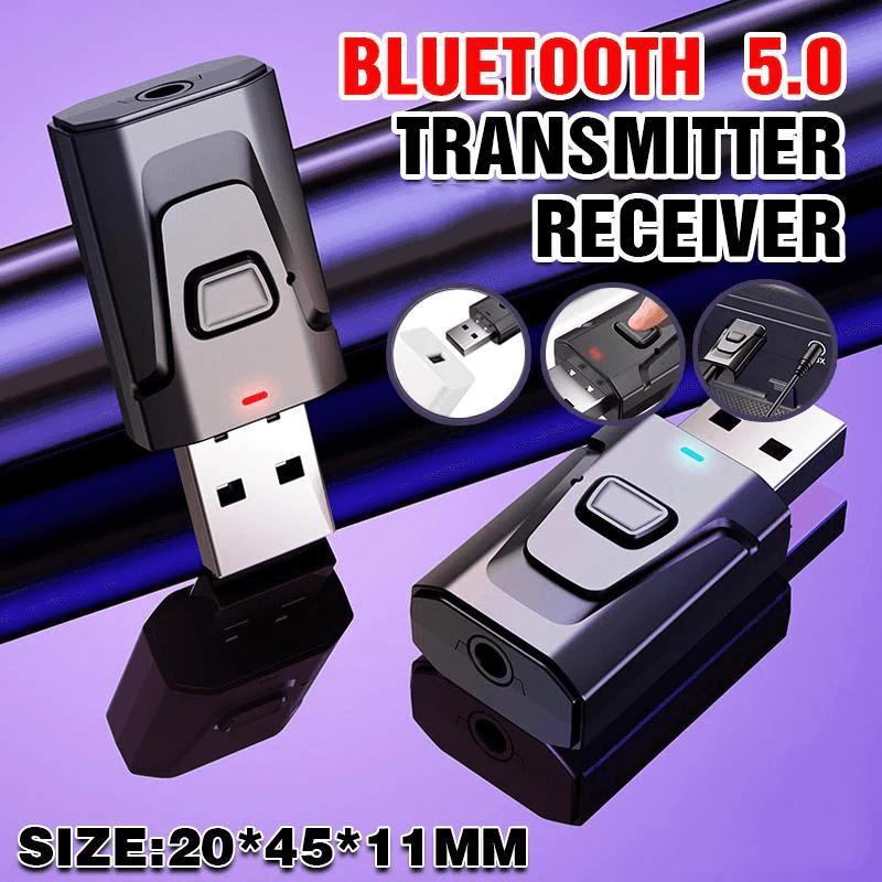 Audio Accessories: 2 in 1 Bluetooth 5.0 USB Audio Transmitter Receiver with 3.5mm AUX Adapter