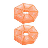 Hand Tools: Weekly Pill Organiser 7 Day Medicine Box Tablet Case Dispenser 2 Pack - Purple