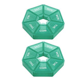 Hand Tools: Weekly Pill Organiser 7 Day Medicine Box Tablet Case Dispenser 2 Pack - Purple