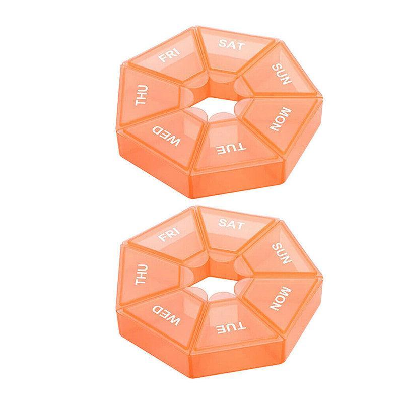 Hand Tools: Weekly Pill Organiser 7 Day Medicine Box Tablet Case Dispenser 2 Pack - Red