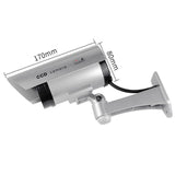 2pcs Dummy Security Camera with Flashing LED Outdoor Fake CCTV Surveillance Decoy