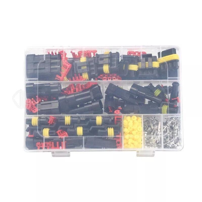 Power & Electrical Supplies: 352PCS 12V Waterproof Electrical Wire Connector Plug Terminal Kit 1/2/3/4 Pin