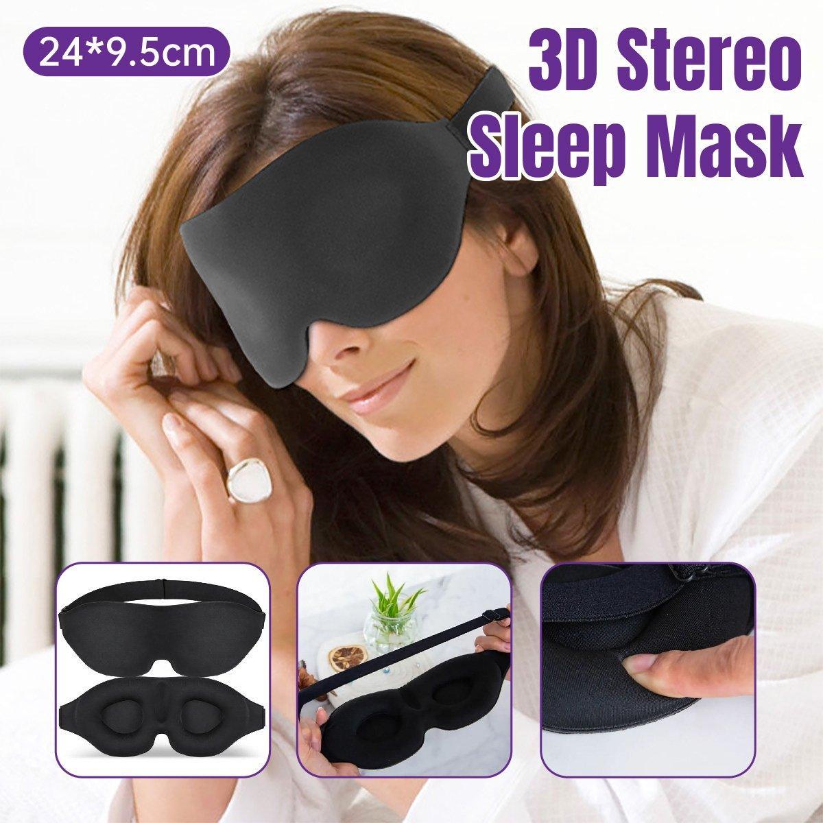 Wellness Accessories: Travel Sleep Eye Mask 3D Memory Foam Soft Padded Shade Cover Sleeping Blindfold