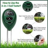 3 In 1 Soil Ph Tester Water Moisture Test Meter Kit For Garden Plant Testing Au